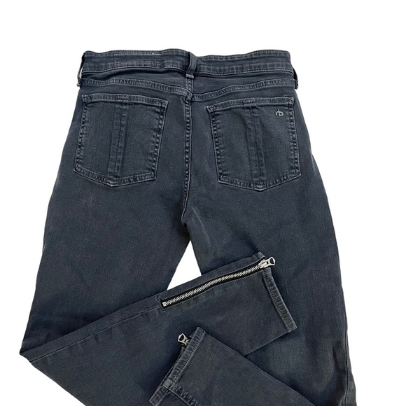 Rag & Bone Minna Black Washed Zippered Ankle Skinny Jeans - Picture 3 of 6